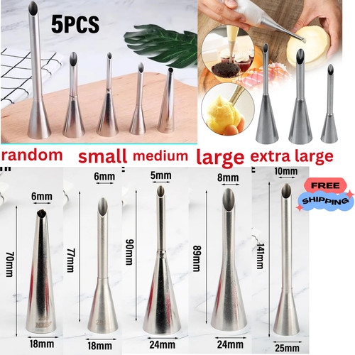 5pcs stainless steel puff - stainless,