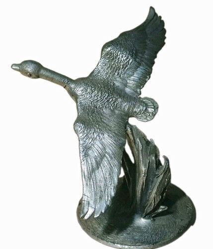 Pewter goose bird - goose, statue