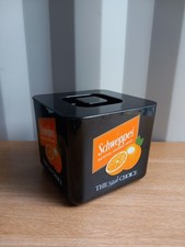 Schweppes Orange Juice Retro Square Plastic Ice Bucket With Liner 