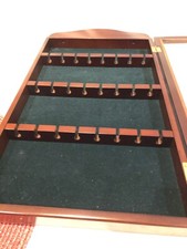 Wooden Souvenir Spoon Wall Rack Display Holder Holds 24 - Glazed Door (2nd)