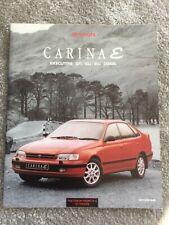 TOYOTA CARINA E Exec, GTi, GLi, XLi, Diesel Brochure in VGC 1992 +  prices