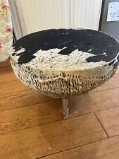 Vintage cowhide drum/table -