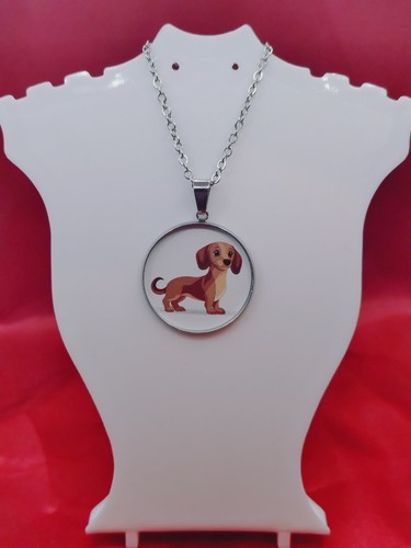Dachshund necklace stainless - dachshund,