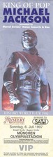 MICHAEL JACKSON : TICKET STUB