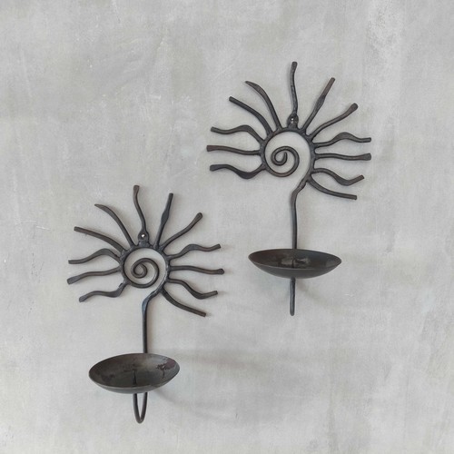 Pair vintage forged - of, steel
