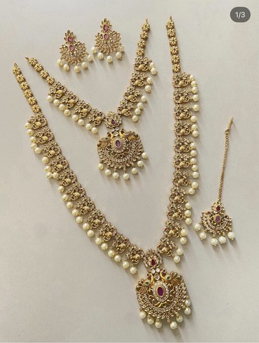 Gold tone imitation pearl - tone,