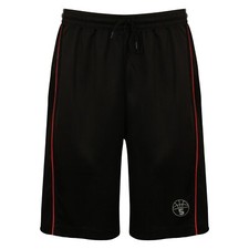 Mens Basketball Shorts Size S to 3XL, Black/Red Trim Starting 5 BOX BKR1