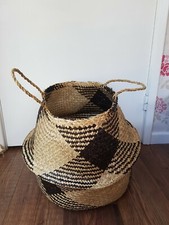 New Wicker Large Shopping Bag Basket 2 Handles 60 cm Long/ 40 cm /Tall /40 Wide