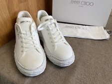 Jimmy choo diamond light max sneakers white uk 6 RRP £425 YB68