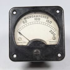 Vintage Microamperes meter dial bakelite War Air Ministry 1950 RAF military #44