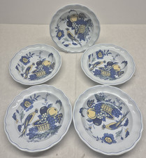 Copeland Spode Rimmed Soup Plates Blue Bird Set Of 5 Bone China