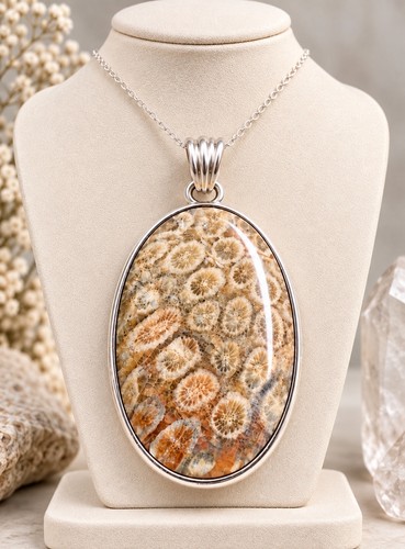 Large natural fossil - large, coral