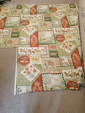 Jane Churchill 'Sampler' 1994 Cotton Fabric Two Pieces Sewn Together