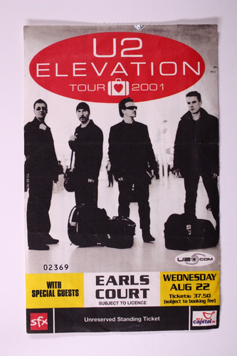 Concert ticket rare - u2,