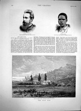 Original Old Antique Print 1879 Zulu War Rorkes'S Drift Otto Witt Umkwe 19th