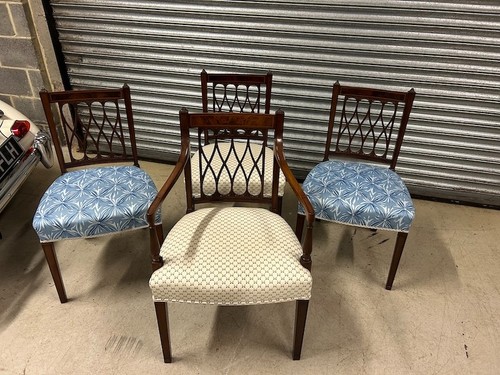 Four antique dining chairs - antique,