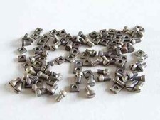 50 x Meccano Cheese Head Bolt And Square Nut Part 37b 37a Brass Plated Tarnished