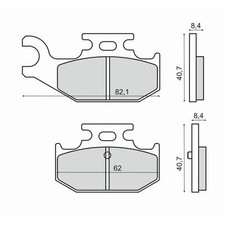 Rear brake pads yamaha - pads, yxr