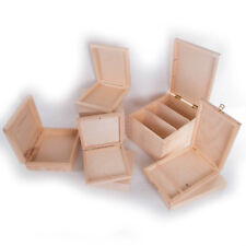 Selection of Wooden CD Storage Boxes / Plain Pinewood / Box with Lid / Decoupage