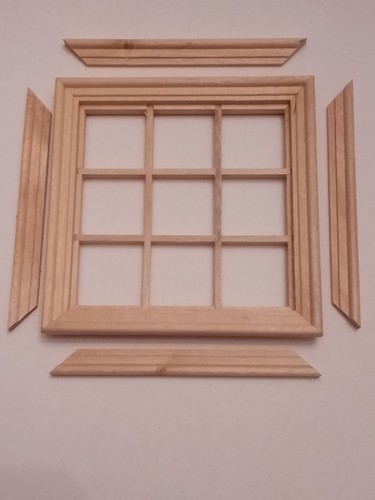 Dolls house pane wooden - pane,