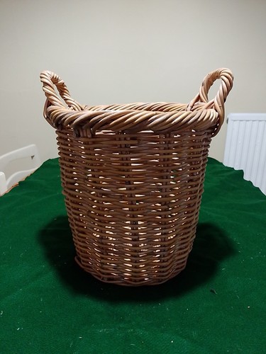 Wicker waste paper basket bin - paper,