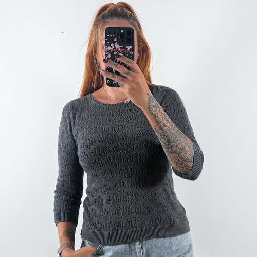 Ladies grey jumper 3 4 - ladies,