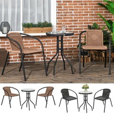 3 Pieces Rattan Bistro Set