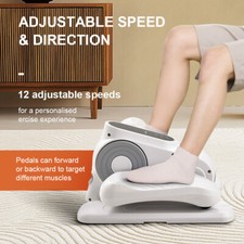 Electric Leg Foot Pedal Exerciser Trainer Compact Under Desk Elliptical Machine