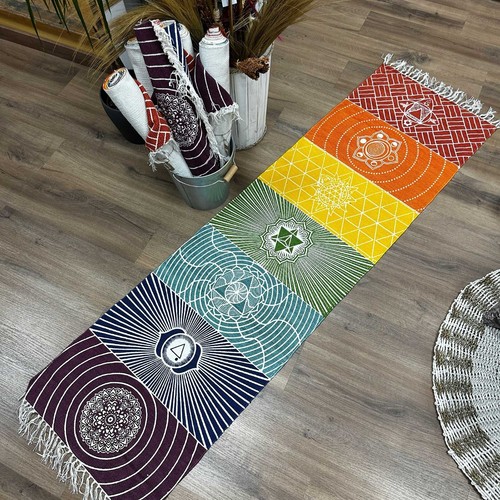 Chakras yoga rug - chakras, 200x60cm