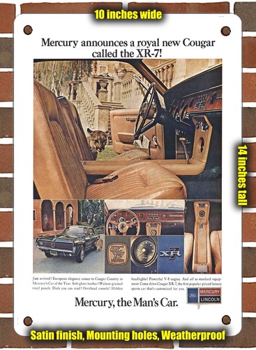 Metal sign 1967 mercury - metal,