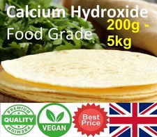 Calcium Hydroxide Food Grade E526 Slaked Lime 200g-5kg Tortilla, Baking Free P&P