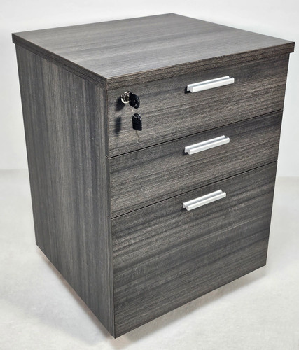Modern grey oak three drawer - oak,