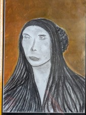 1875 Original oil & charcoal