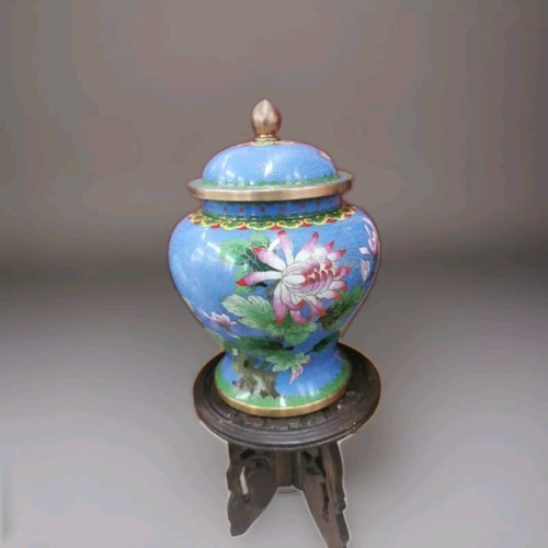 Chinese cloisonne jar - cloisonne,