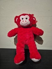 Build A Bear Red Monkey With Sparkle Bow (D5)