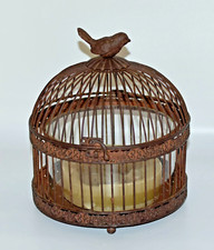 VINTAGE DECORATIVE BIRD CAGE CANDLE HOLDER