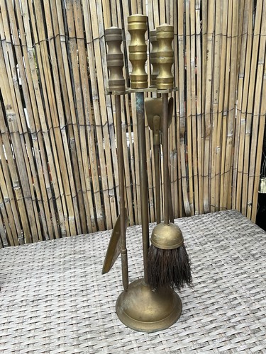 Brass companion set fireplace - brass,