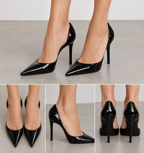 Boohoo black patent pointed - boohoo,