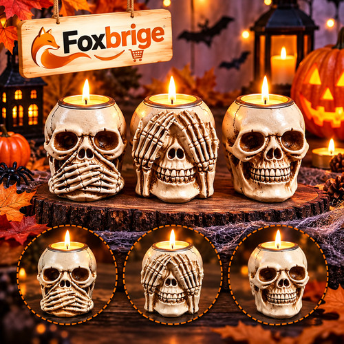 Halloween skeleton candle - halloween,