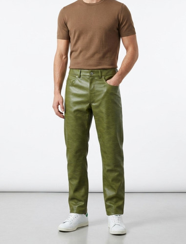 Mens distressed green faux - distressed,