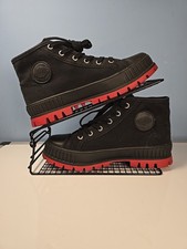 Palladium Womens Pallashock Mid OG Black Red Size Uk 6 Boots 76681 004