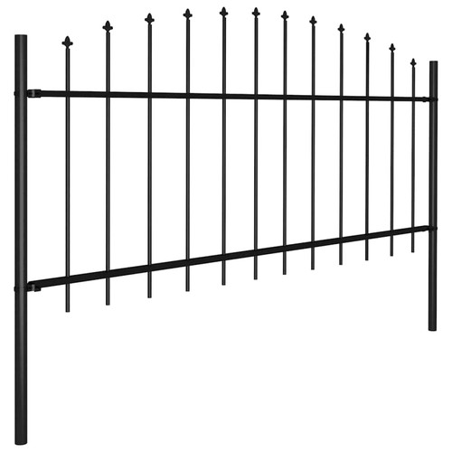 Garden fence with spear top - with,
