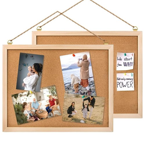 Natural cork board pin message - natural,