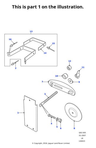 Land rover genuine plate spare - land,