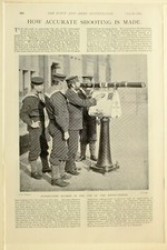 1898 PRINT INSTRUCTING SEAMEN USING RANGE FINDER NAVAL ACCURATE SHOOTING 