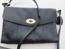 GIGI FROM CLARKS NAVY BLUE LEATHER BODY/SHOULDER BAG     LIGHTLY USED