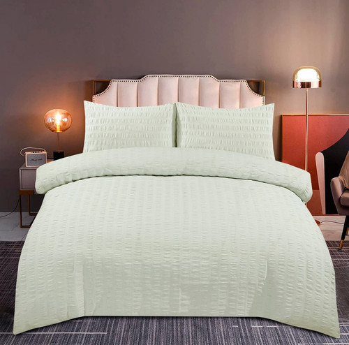 Seersucker duvet cover set - duvet,