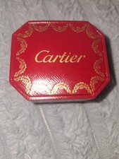 Cartier Red Cherry Empty Ring Box. Black Velvet Cushion Small
