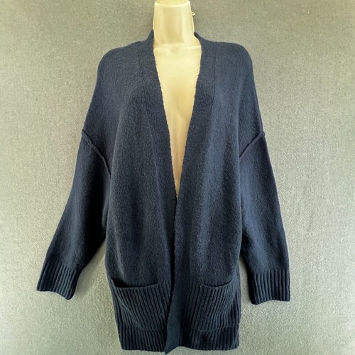 Navy soft knit open - soft, front