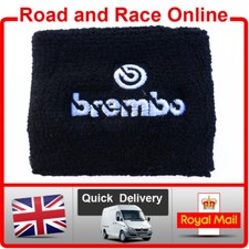 Small BREMBO Rear Brake / Clutch Reservoir Sock Cover Embroidered Cotton W Logo